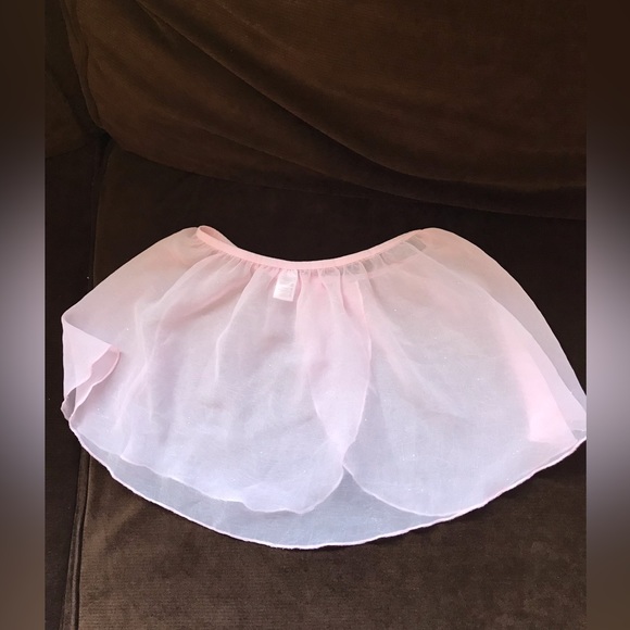 Pink Sheer Dance Skirt With Bow - Picture 3 of 4